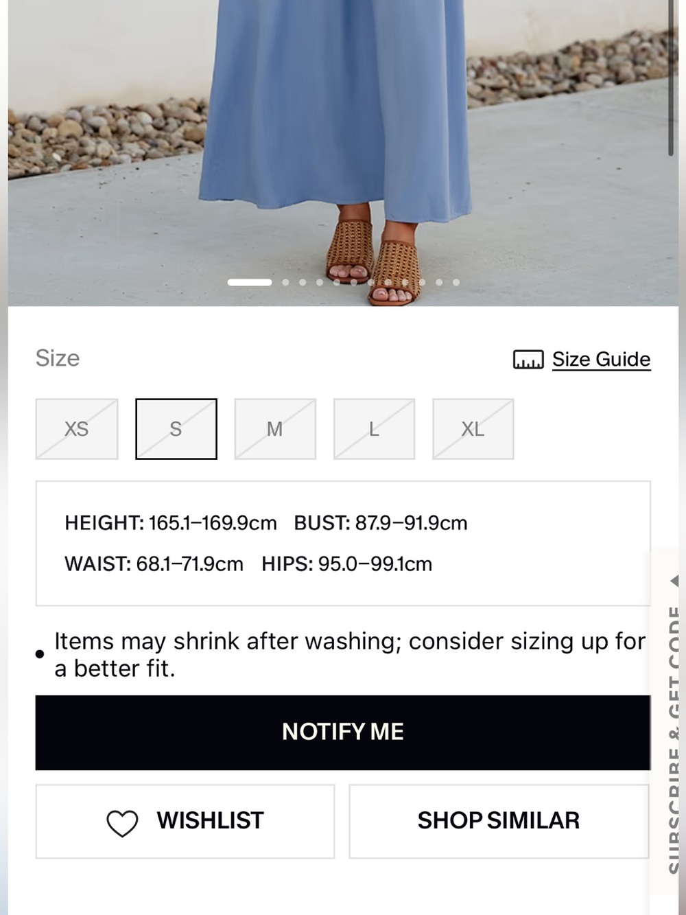 NWT CupShe Blue Front Twist & Keyhole Maxi Dress - size S, M - Picture 10 of 10